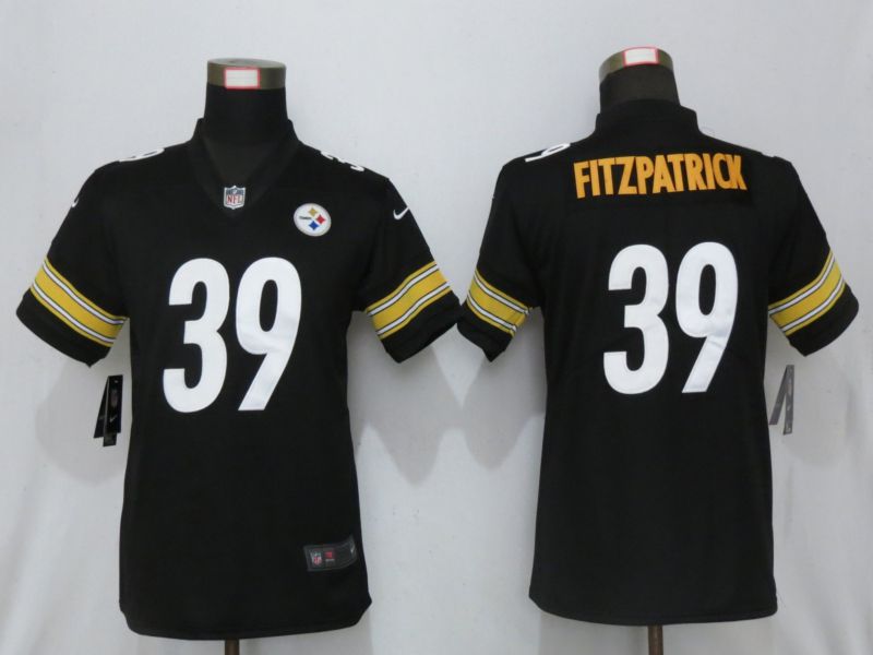 Women Pittsburgh Steelers 39 Fitzpatrick Black Nike 2019 Vapor Untouchable Elite Player